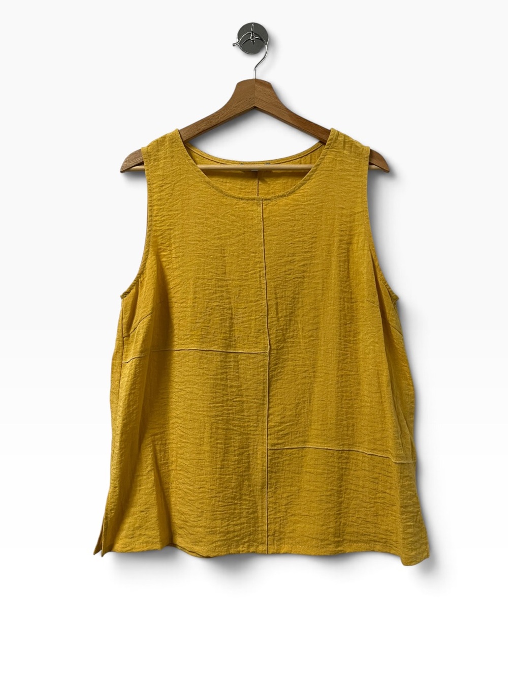 Habitat Clothes to Live In Tank Top Women’s M Yellow Rayon Nylon Relaxed Tunic